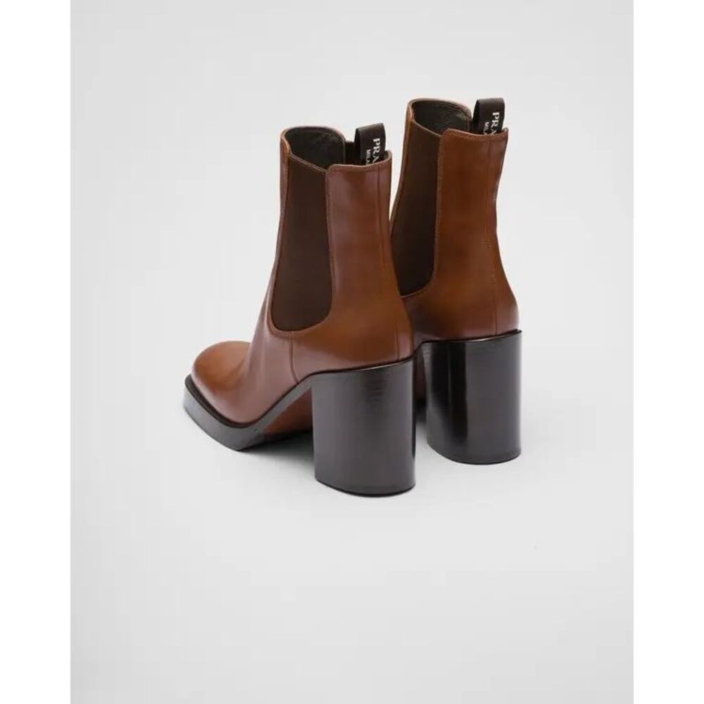 PRADA LEATHER ANKLE BOOTS SIZE EU 36.5 $1790 - Picture 4 of 16